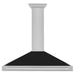 ZLINE 48 in. Convertible Fingerprint Resistant DuraSnow® Stainless Steel Range Hood with Colored Shell Options and Stainless Steel Handle (KB4SNX-48)