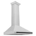 ZLINE Autograph Edition 36 in. Convertible Fingerprint Resistant DuraSnow® Stainless Steel Range Hood with Accent Handle (KB4SNZ-36)