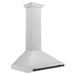 ZLINE Autograph Edition 36 in. Convertible Fingerprint Resistant DuraSnow® Stainless Steel Range Hood with Accent Handle (KB4SNZ-36)