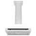 ZLINE Autograph Edition 30 in. Convertible Stainless Steel Range Hood with White Matte Shell and Accents (KB4STZ-WM30)