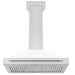 ZLINE 36 in. Convertible Stainless Steel Range Hood with Stainless Steel Handle and Color Options (KB4STX-36)