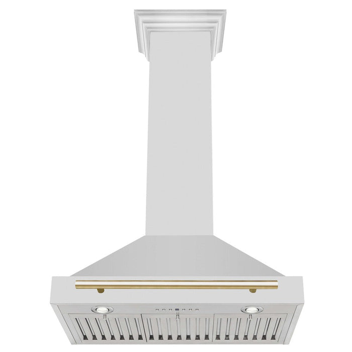 ZLINE Autograph Edition 30 in. Convertible Stainless Steel Range Hood with Stainless Steel Shell and Accents (KB4STZ-30)