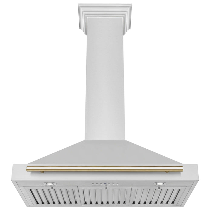 ZLINE Autograph Edition 36 in. Convertible Stainless Steel Range Hood with Stainless Steel Shell and Accents (KB4STZ-36)