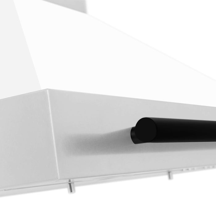 ZLINE Autograph Edition 30 in. Convertible Stainless Steel Range Hood with White Matte Shell and Accents (KB4STZ-WM30)