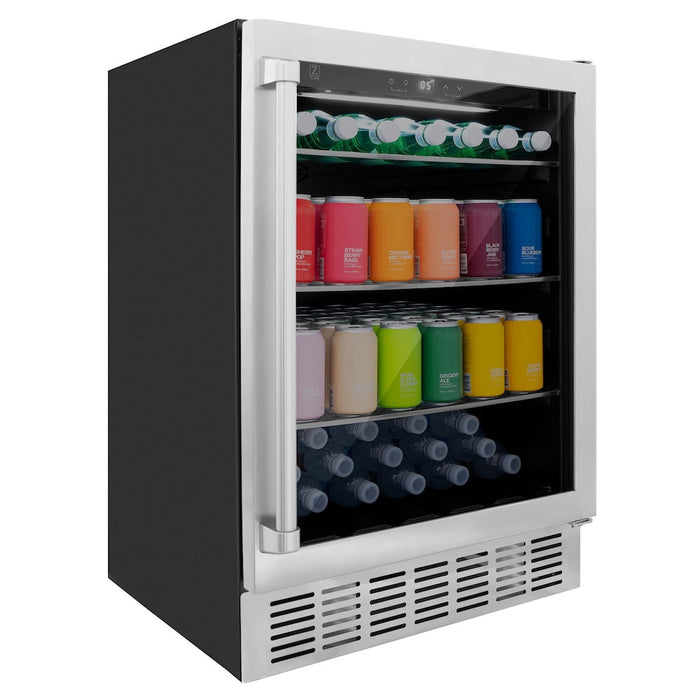 ZLINE 24 in. Monument 154 Can Beverage Fridge in Stainless Steel (RBV-US-24)