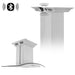 ZLINE Island Mount Range Hood in Stainless Steel and Glass with Built-in CrownSound Bluetooth Speakers (GL5iCRN-BT)