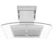 ZLINE Island Mount Range Hood in Stainless Steel and Glass with Built-in CrownSound Bluetooth Speakers (GL5iCRN-BT)