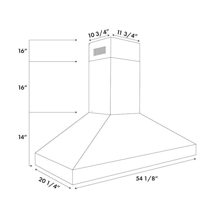 ZLINE Professional Convertible Vent Wall Mount Range Hood in Stainless Steel (597)