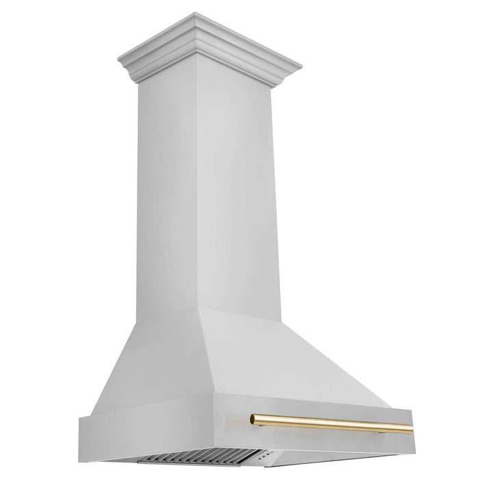 ZLINE Autograph Edition 30 in. Stainless Steel Range Hood with Stainless Steel Shell and Accent Handle (8654STZ-30)