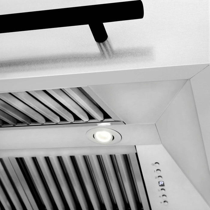 ZLINE 36 in. Autograph Edition Fingerprint Resistant Stainless Steel Range Hood with Accent Handle (8654SNZ-36)