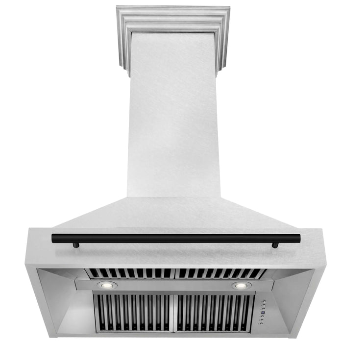 ZLINE 36 in. Autograph Edition Fingerprint Resistant Stainless Steel Range Hood with Accent Handle (8654SNZ-36)