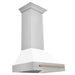 ZLINE Autograph Edition 30 in. Stainless Steel Range Hood with White Matte Shell and Accent Handle (8654STZ-WM30)