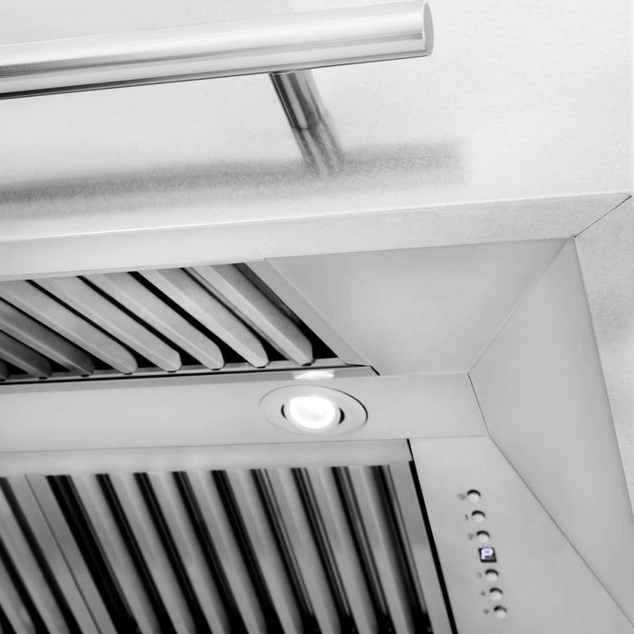 ZLINE 30 in. Fingerprint Resistant Stainless Steel Range Hood with Color Shell Options (8654SNX-30)