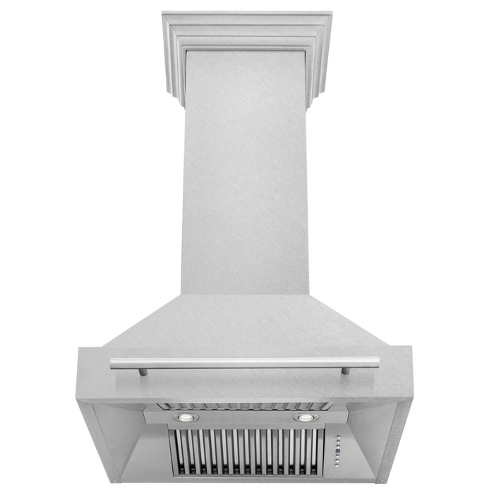 ZLINE 30 in. Fingerprint Resistant Stainless Steel Range Hood with Color Shell Options (8654SNX-30)