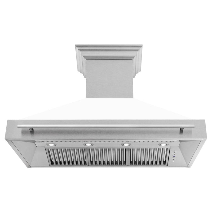 ZLINE 48 in. Fingerprint Resistant Stainless Steel Range Hood with Colored Shell Options (8654SNX-48)