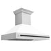 ZLINE Autograph Edition 48 in. Stainless Steel Range Hood with White Matte Shell and Accent Handle (8654STZ-WM48)