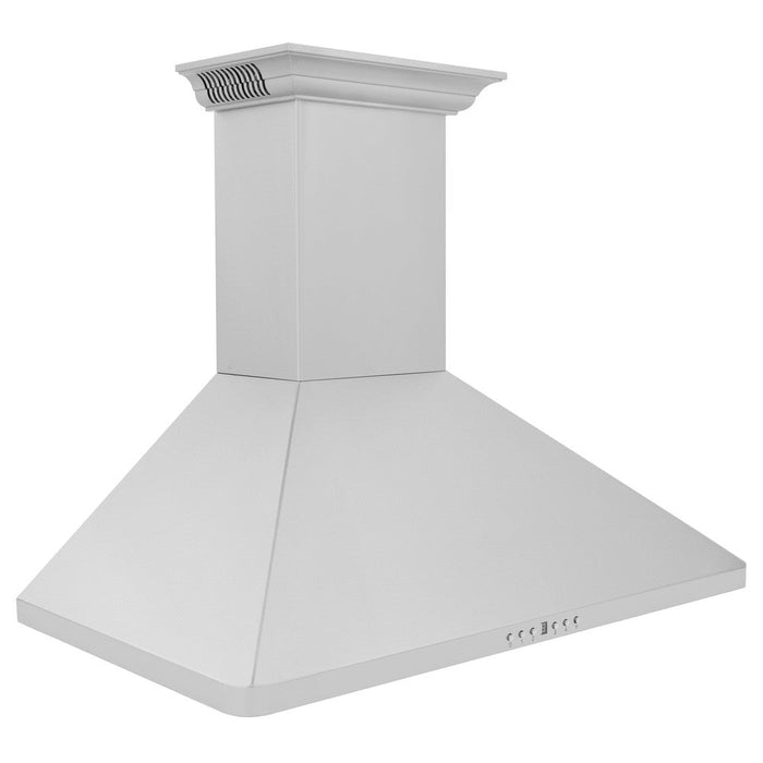 ZLINE Wall Mount Range Hood in Stainless Steel with Built-in ZLINE CrownSound Bluetooth Speakers (KF1CRN-BT)