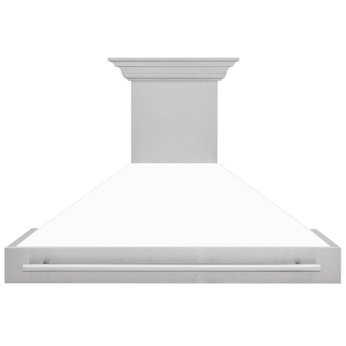 ZLINE 48 in. Fingerprint Resistant Stainless Steel Range Hood with Colored Shell Options (8654SNX-48)