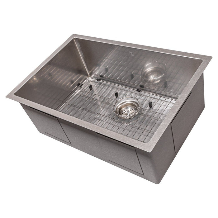 ZLINE 27 in. Meribel Undermount Single Bowl Kitchen Sink with Bottom Grid (SRS-27)