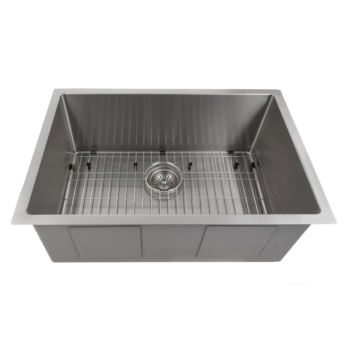 ZLINE 30 in. Meribel Undermount Single Bowl Kitchen Sink with Bottom Grid (SRS-30)