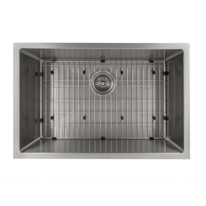 ZLINE 30 in. Meribel Undermount Single Bowl Kitchen Sink with Bottom Grid (SRS-30)