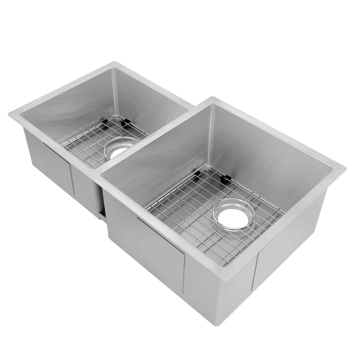 ZLINE 32 in. Jackson Undermount Double Bowl Kitchen Sink with Bottom Grid (SRDL-32)