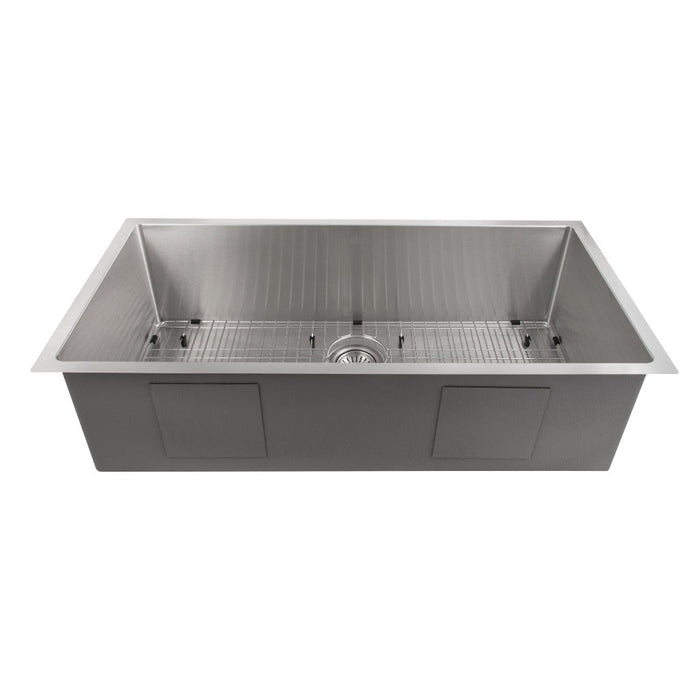 ZLINE 33 in. Meribel Undermount Single Bowl Kitchen Sink with Bottom Grid (SRS-33)