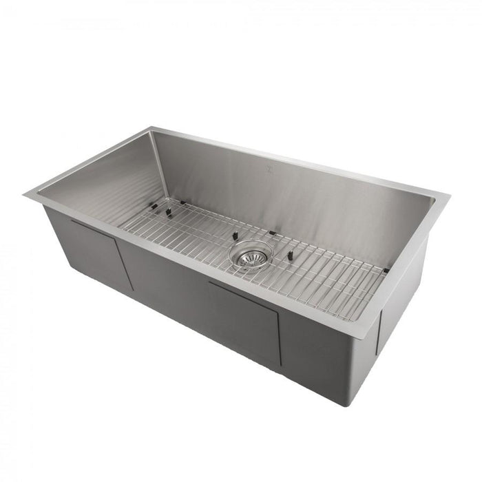 ZLINE 33 in. Meribel Undermount Single Bowl Kitchen Sink with Bottom Grid (SRS-33)