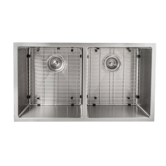 ZLINE 33 in. Anton Undermount Double Bowl Kitchen Sink with Bottom Grid (SR50D-33)