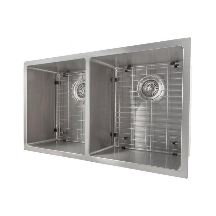 ZLINE 33 in. Anton Undermount Double Bowl Kitchen Sink with Bottom Grid (SR50D-33)