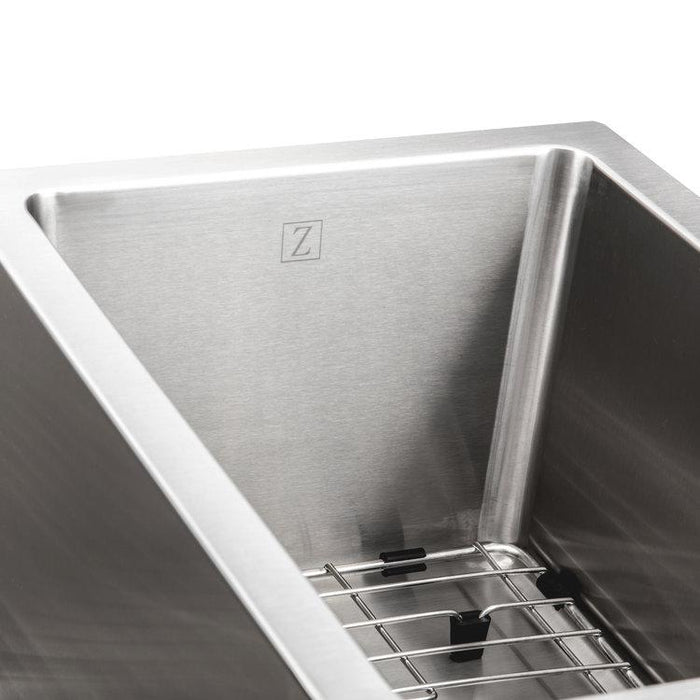 ZLINE 33 in. Cortina Undermount Double Bowl Kitchen Sink with Bottom Grid (SC70D)