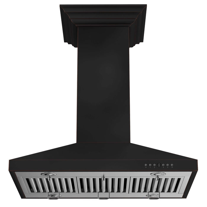 ZLINE 36 in. Designer Series Oil-Rubbed Bronze Island Mount Range Hood (8KL3iB-36)