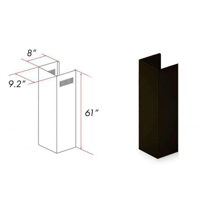 ZLINE 5' Chimney Extension for Ceilings up to 12.5' (8KBB-E)