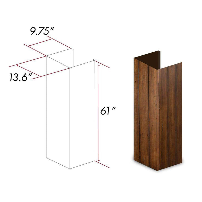 ZLINE 61-Inch Wooden Chimney Extension for Ceilings up to 12 ft. (KPLL-E)