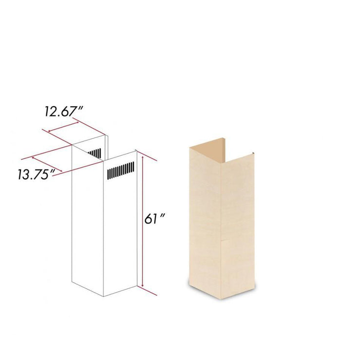 ZLINE 61" Wooden Chimney Extension for Ceilings up to 12.5 ft. (369UF-E)