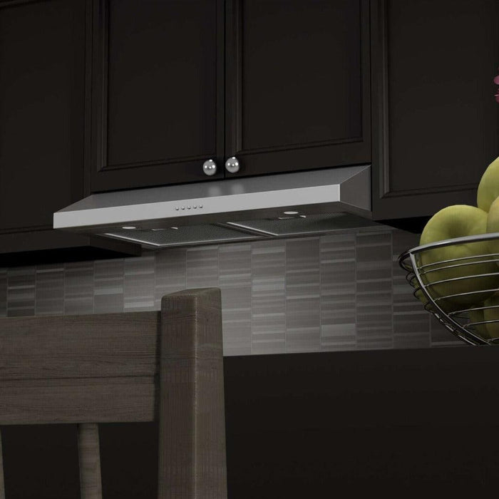 ZLINE 30" 280 CFM Ducted Under Cabinet Range Hood in Stainless Steel - Hardwired Power (615-30)