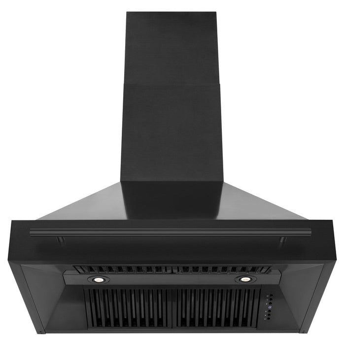 ZLINE Black Stainless Steel Range Hood with Black Stainless Steel Handle and Size Options (BS655-BS)