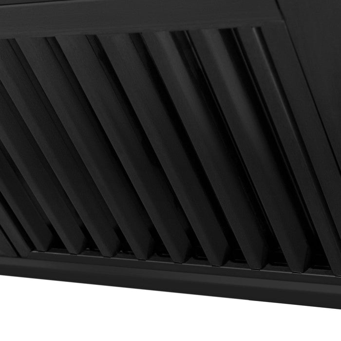 ZLINE Black Stainless Steel Range Hood with Black Stainless Steel Handle and Size Options (BS655-BS)