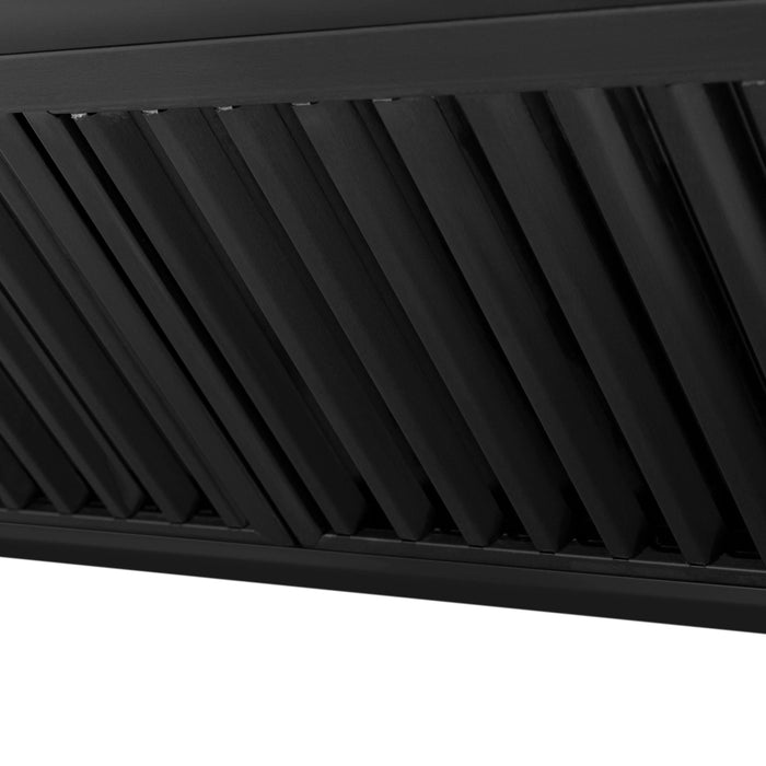 ZLINE Autograph Edition 36 in. Black Stainless Steel Range Hood with Handle (BS655Z-36)