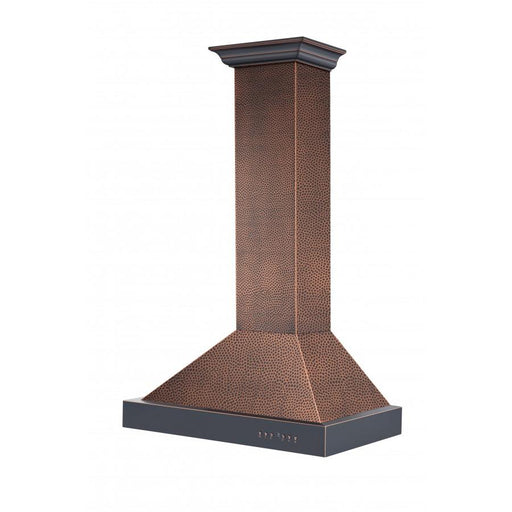 ZLINE Ducted Vent Designer Series Wall Mount Range Hood in Hand-Hammered Copper (KB2-HBXXX)