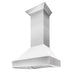 ZLINE Fingerprint Resistant Stainless Steel Range Hood With White Matte Shell (8654WM)