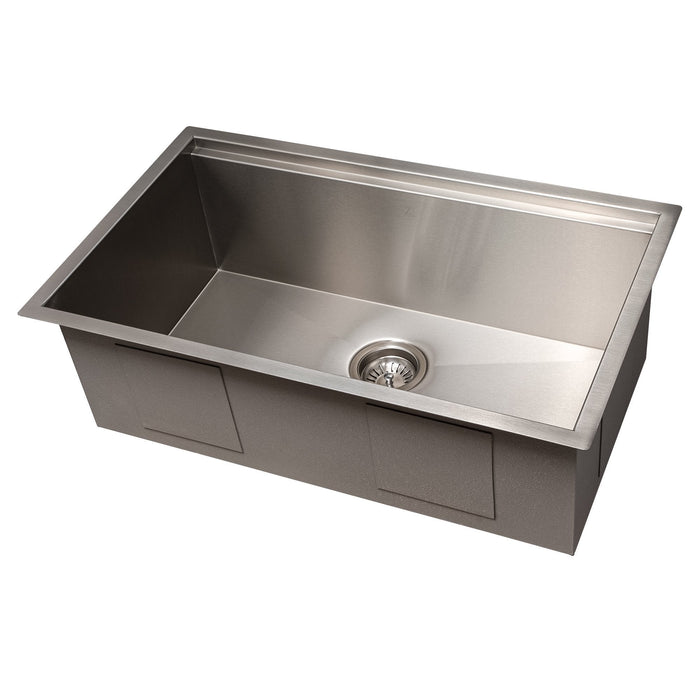 ZLINE 30 in. Garmisch Undermount Single Bowl Kitchen Sink with Bottom Grid and Accessories (SLS-30)