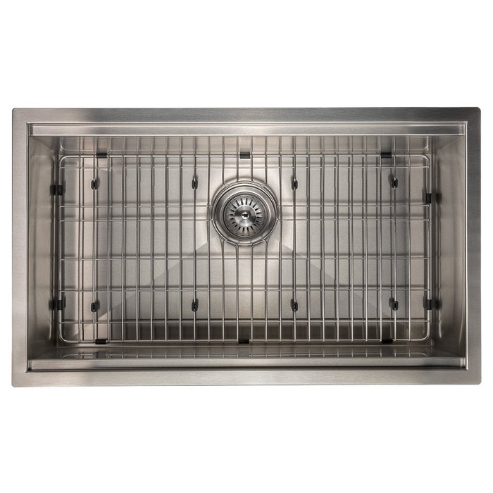 ZLINE 30 in. Garmisch Undermount Single Bowl Kitchen Sink with Bottom Grid and Accessories (SLS-30)