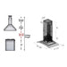 ZLINE Convertible Vent Island Mount Range Hood in Stainless Steel and Glass (GL9i)