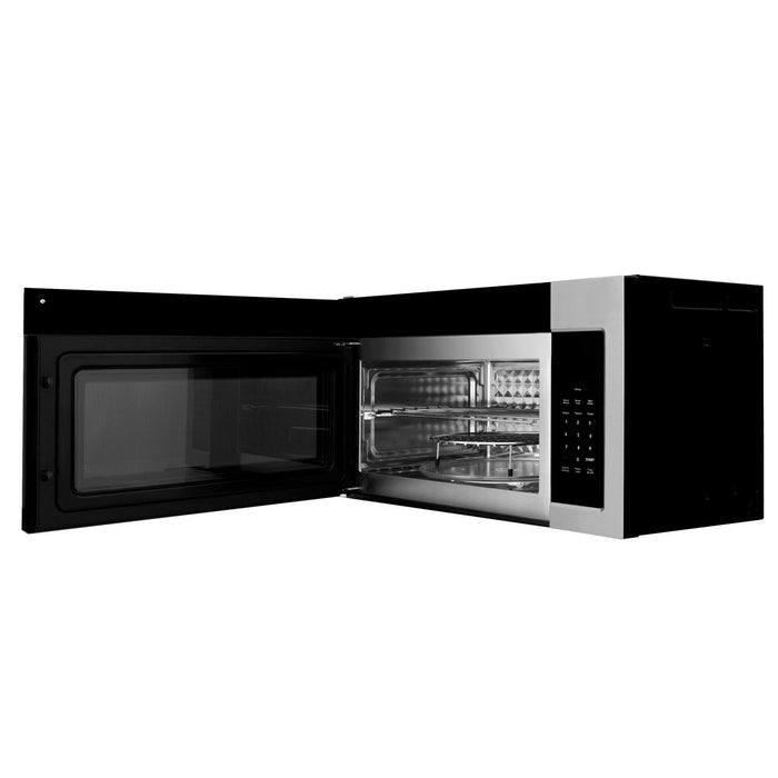 ZLINE 30 in. Recirculating Over the Range Convection Microwave Oven with Traditional Handle and Charcoal Filters in Stainless Steel (MWO-OTRCFH-30)