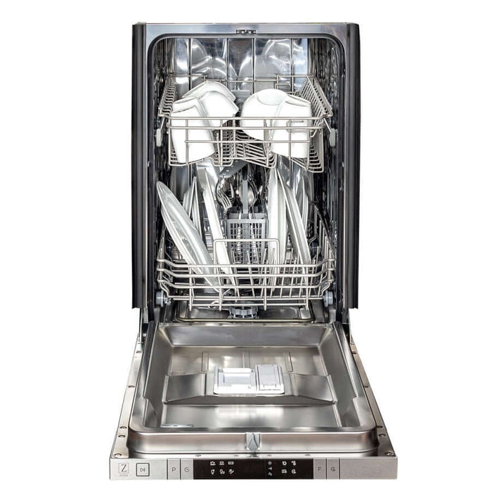 ZLINE 18 in. Compact Copper Top Control Built-In Dishwasher with Stainless Steel Tub and Traditional Style Handle, 52dBa (DW-C-H-18)