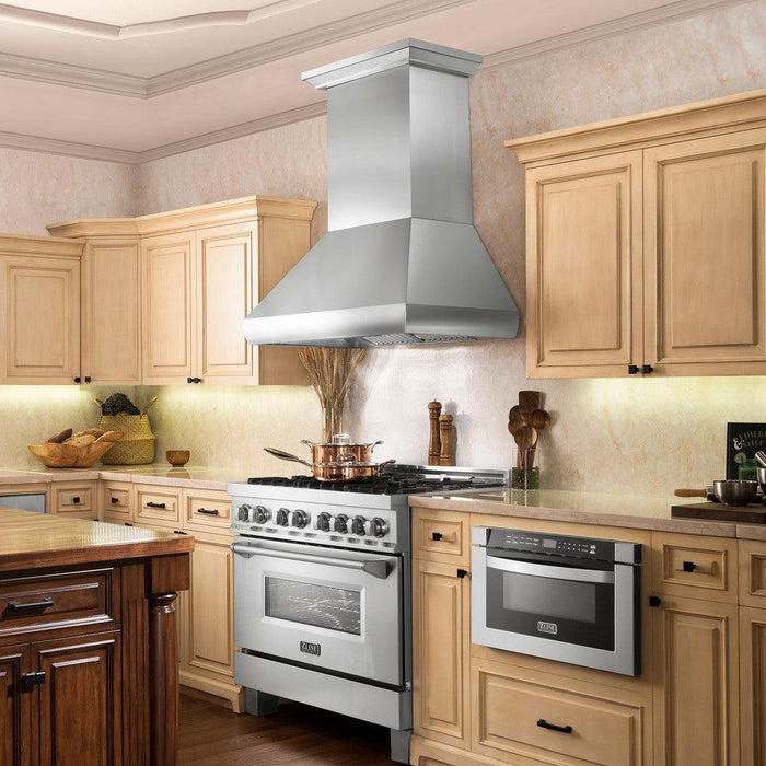 ZLINE 30" Professional Ducted Wall Mount Range Hood in Stainless Steel (687)