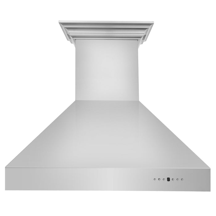 ZLINE CrownSound™Ducted Vent Wall Mount Range Hood in Stainless Steel with Built-in Bluetooth Speakers (667CRN-BT)