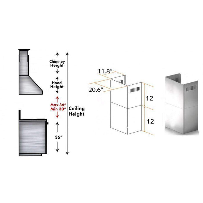 ZLINE Short Kit for 8' Ceilings (SK-KECOM)