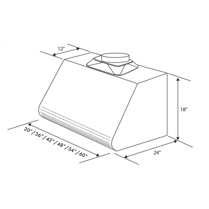 ZLINE Convertible Vent Under Cabinet Range Hood in Stainless Steel (527)